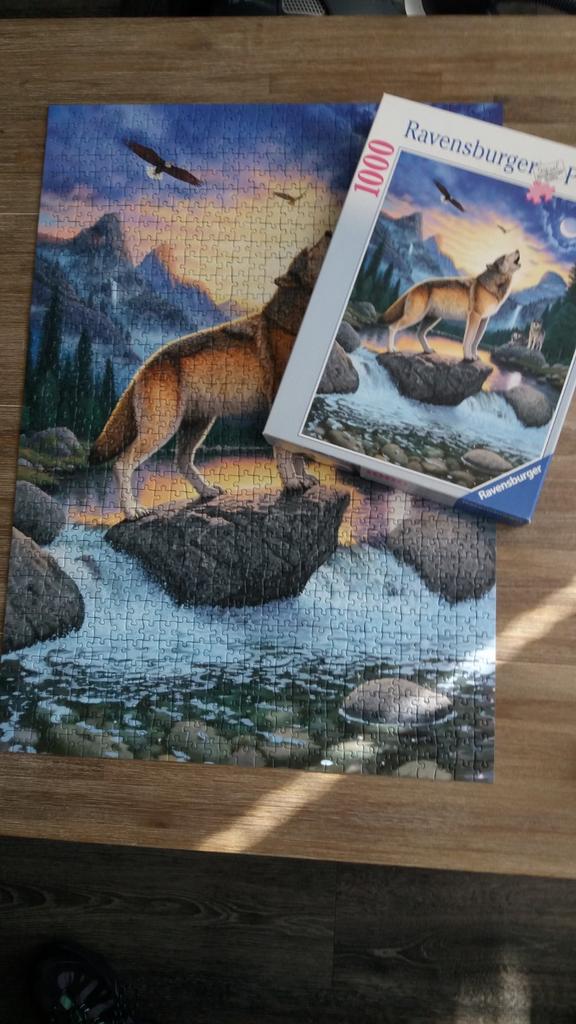 Ravensburger puzzel  1000 stukjes    wolf, Ophalen, 500 t/m 1500 stukjes, Zo goed als nieuw