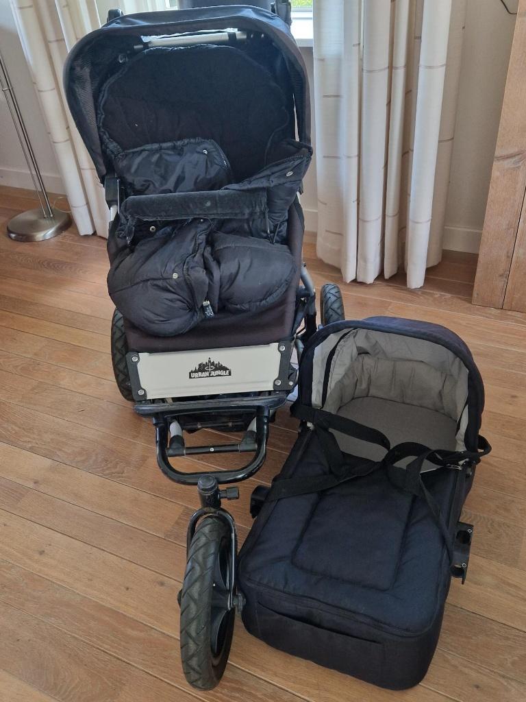kinder-/wandelwagen, Kinderen en Baby's, Kinderwagens en Combinaties, Gebruikt, Combiwagen, Verstelbare duwstang, Ophalen