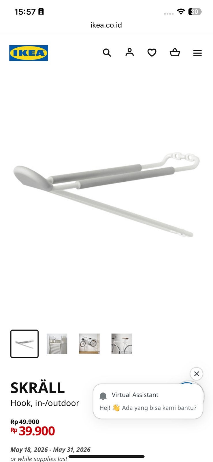 IKEA Skräll fietshaak. Nieuw, prijs voor 4 stuks, Ophalen, Nieuw