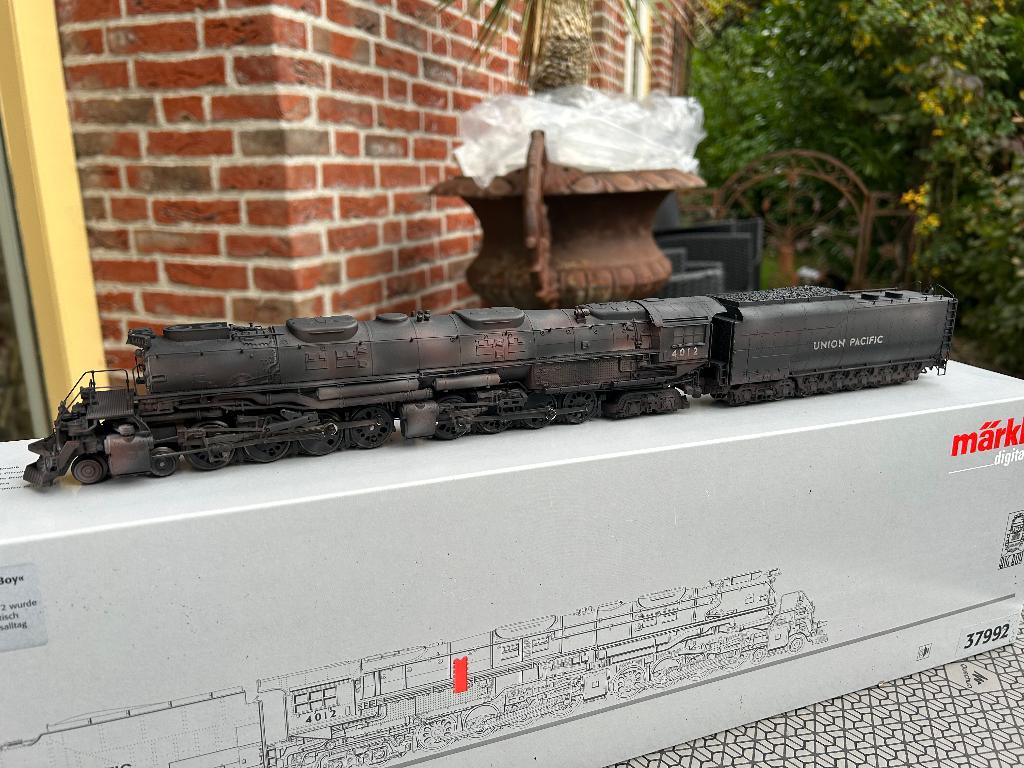 Marklin H0 37992/4012 Class 4000 Big Boy Stoomloc GEWEATHERD, Hobby en Vrije tijd, Modeltreinen | H0, Wisselstroom, Locomotief