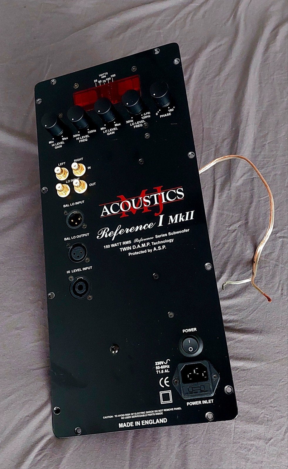 MJ Acoustics Reference 1 mkII sub amp, Overige merken, Overige systemen, Ophalen of Verzenden, Zo goed als nieuw