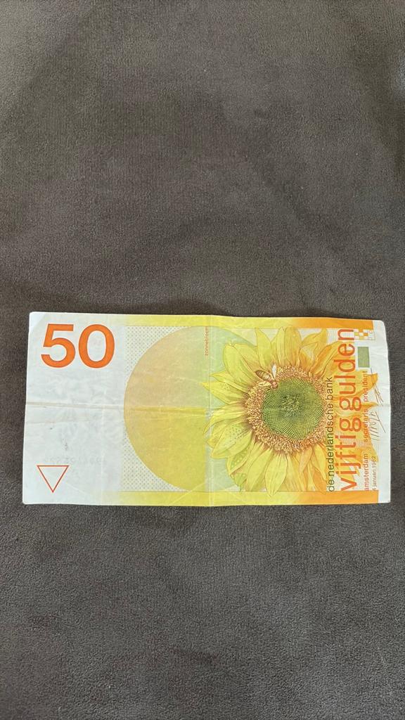 Prachtig Bankbiljet 50 Gulden 1982 — Zonnebloem (Oxenaar), Postzegels en Munten, Bankbiljetten | Nederland, Ophalen of Verzenden