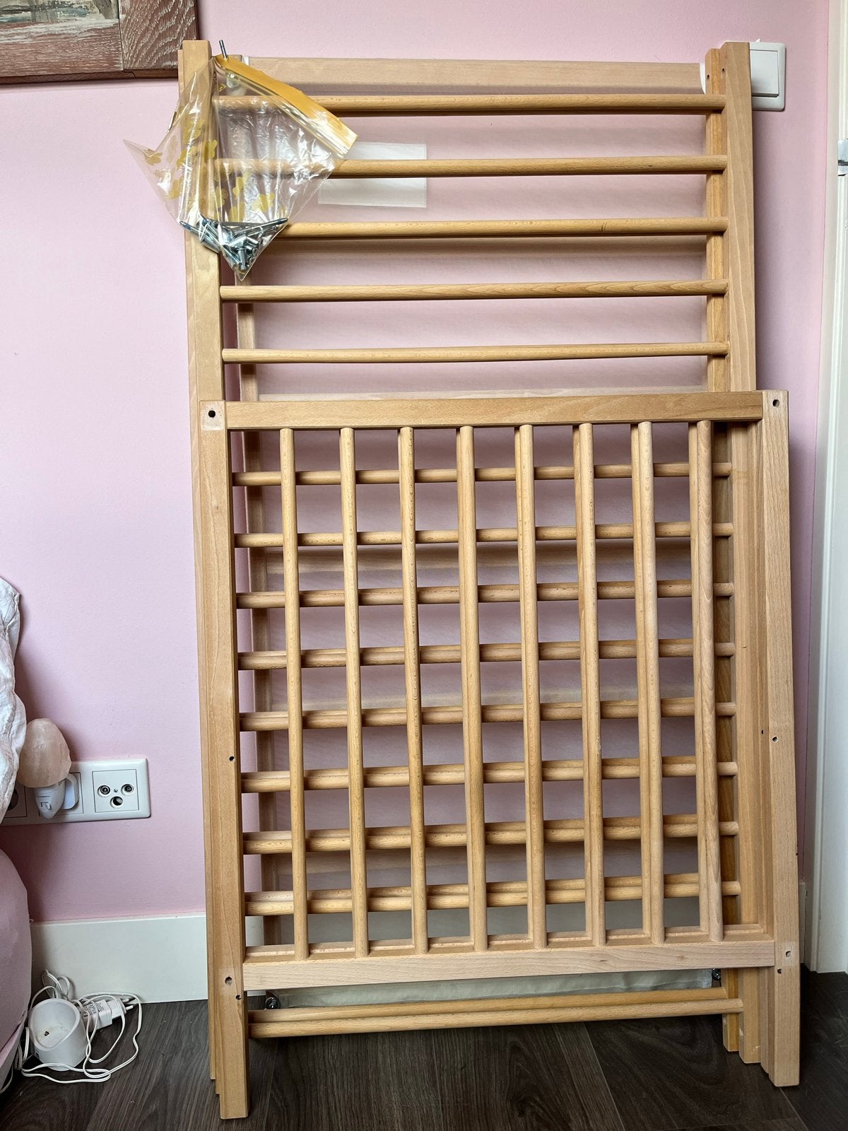 IKEA Sniglar ledikantje - onbewerkt hout, Ophalen, Gebruikt, Beige, 190 cm of minder