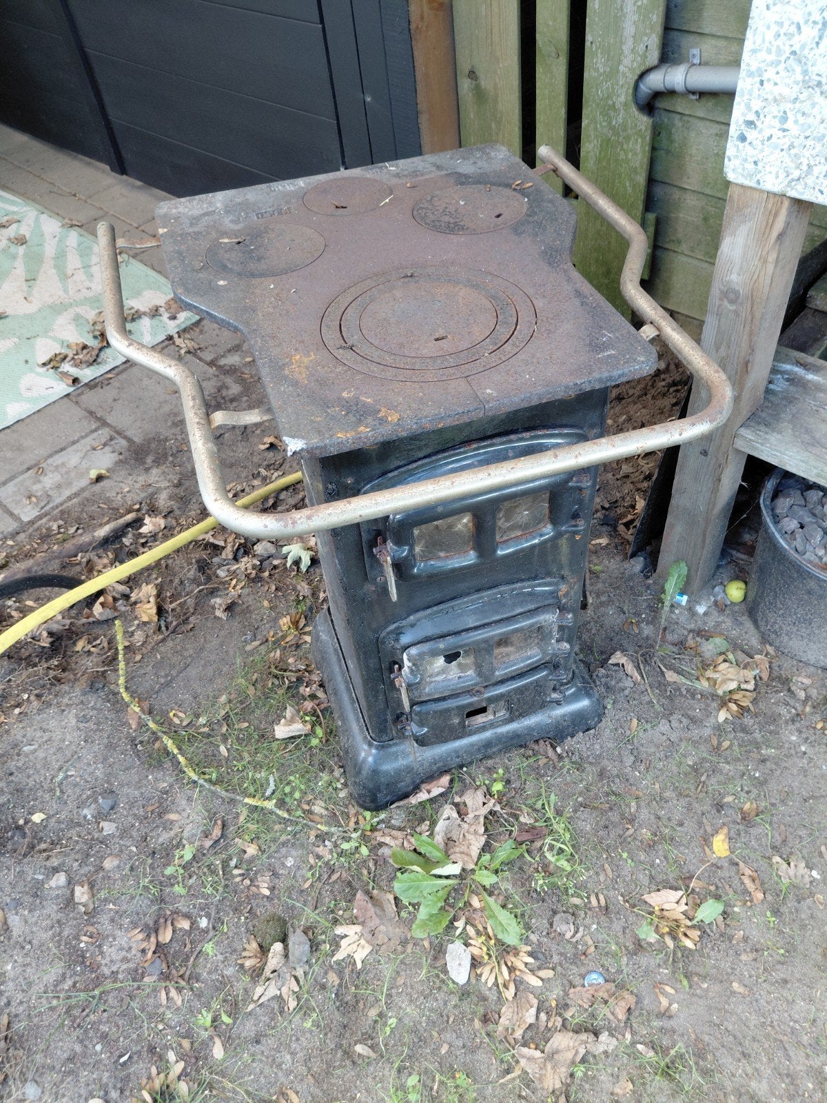 Antieke fornuiskachel, Ophalen, Gebruikt, Houtkachel, Vrijstaand