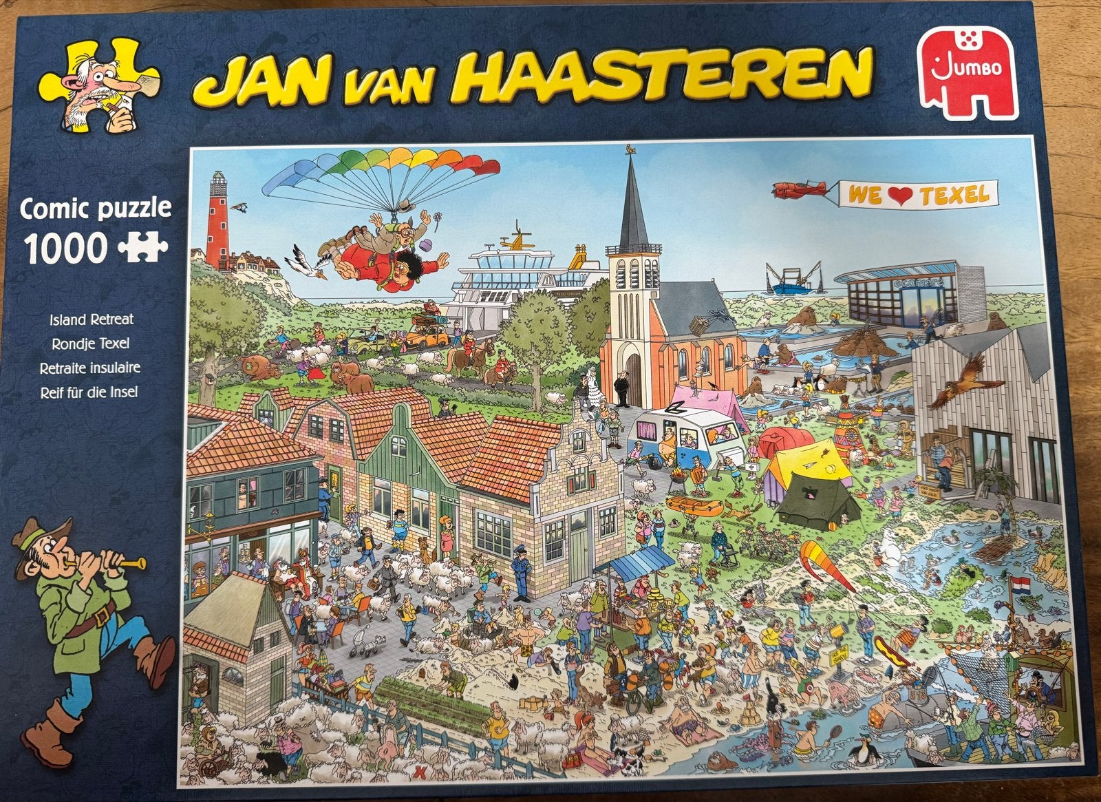 Jan van Haasteren Comic Puzzel 1000 stukjes - Texel, Kinderen en Baby's, Speelgoed | Kinderpuzzels, Ophalen of Verzenden, Meer dan 50 stukjes