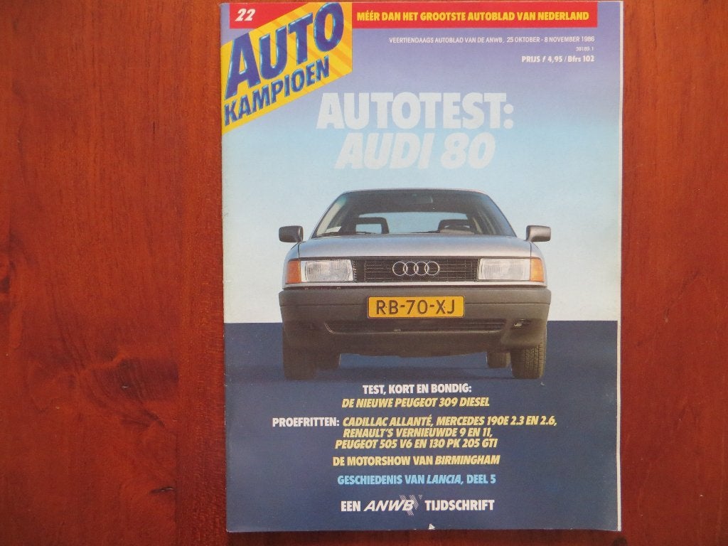 Autokampioen 22 1986 Audi 80 1.8 S, Peugeot 309 diesel, Ophalen of Verzenden, Nieuw, Audi