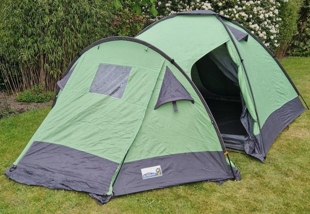 tent 3 personen met slaapcabine Vrijbuiter Pearl, Caravans en Kamperen, Tenten, Ophalen, Gebruikt, Tot en met 3