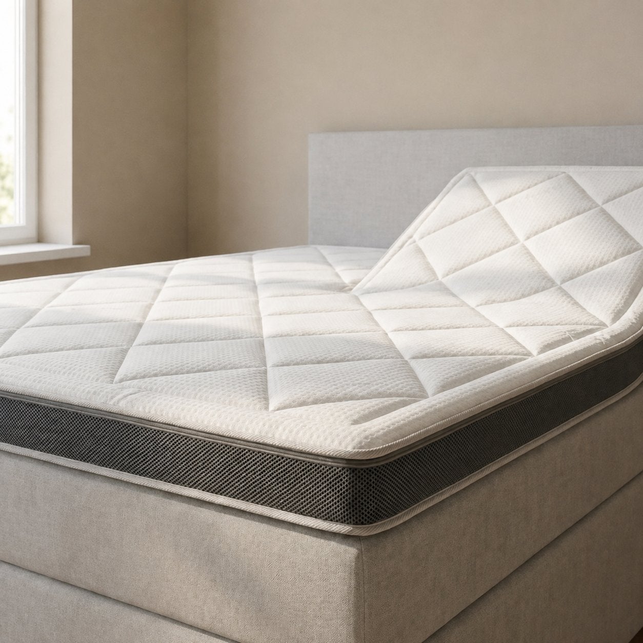 Comfortabel splittopper matras met afritsbare hoes 180 x 210, Ophalen, 210 cm, Tweepersoons, Zo goed als nieuw