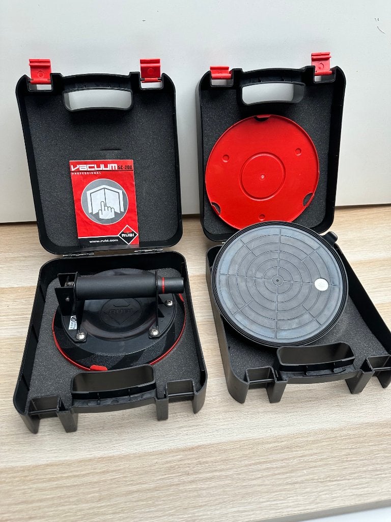 2x RUBI SC-200 vacuüm zuignap 110 kg – met koffers, Ophalen, Zo goed als nieuw, Overige typen, Rubi