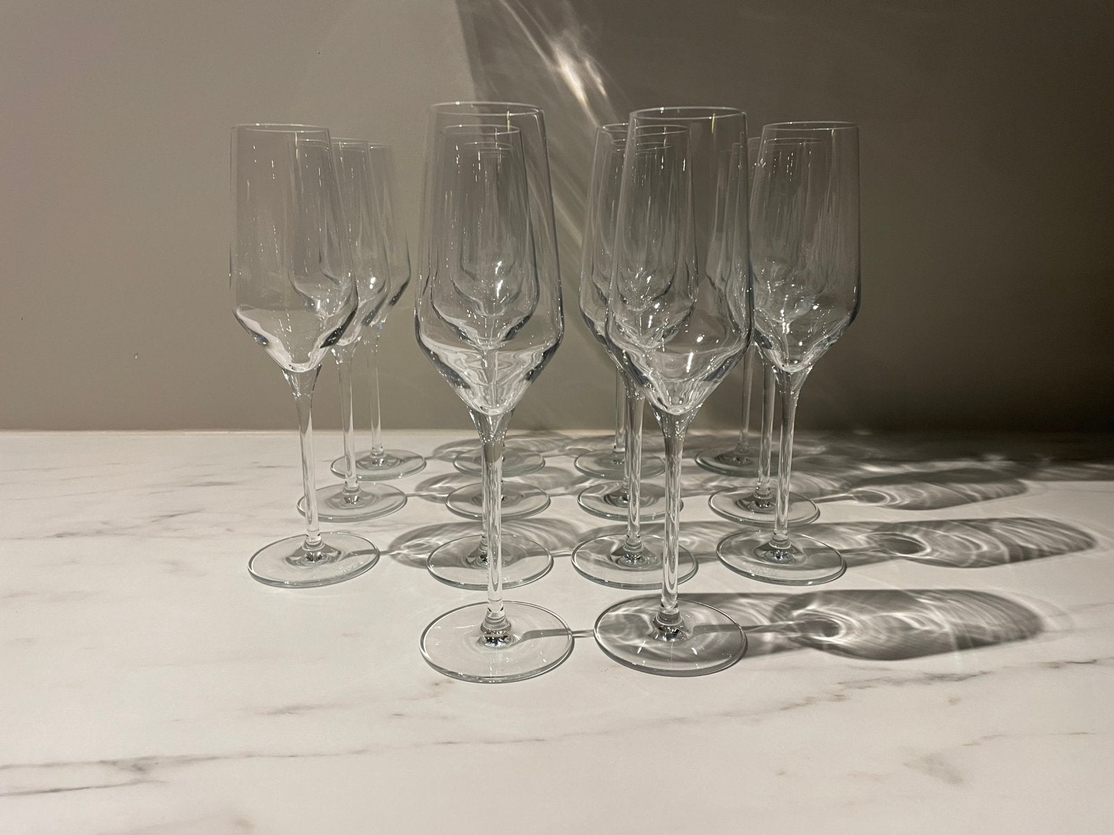 Vivo (Villeroy & Boch) champagne glazen AH €70,-, Ophalen, Glas, Overige stijlen, Glas of Glazen