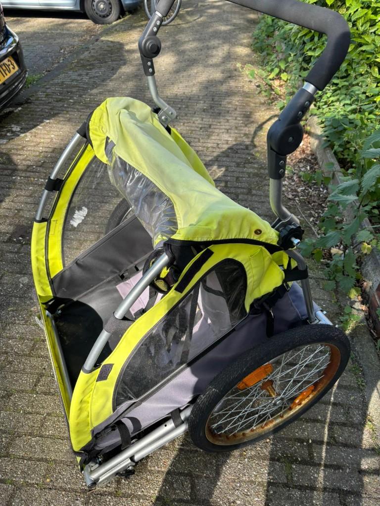 Bakfiets, Fietsen en Brommers, Fietsaccessoires | Aanhangers en Karren, Ophalen, Gebruikt, Kinderkar, 80 kg of meer