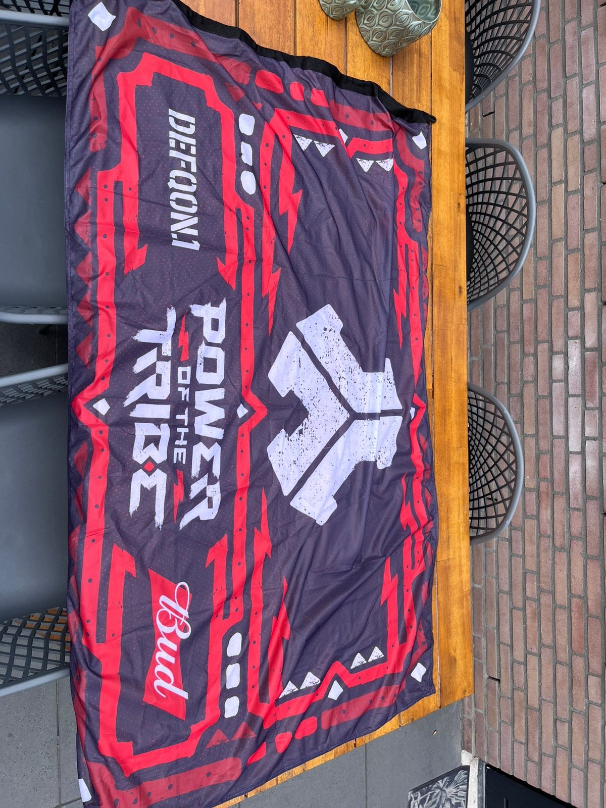 Vlag defqon 1 power of the tribe, Ophalen of Verzenden, Zo goed als nieuw