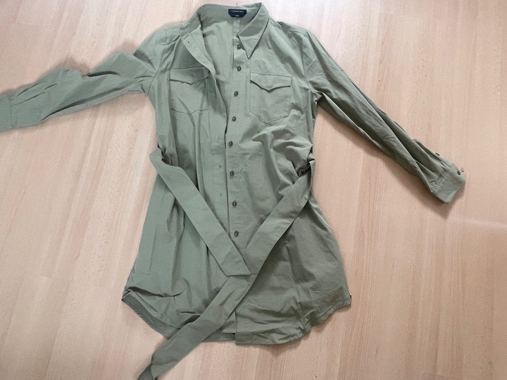 Colourful Rebel Mini Shirt Dress - khaki, Verzenden, Colourful Rebel, Nieuw, Maat 36 (S)