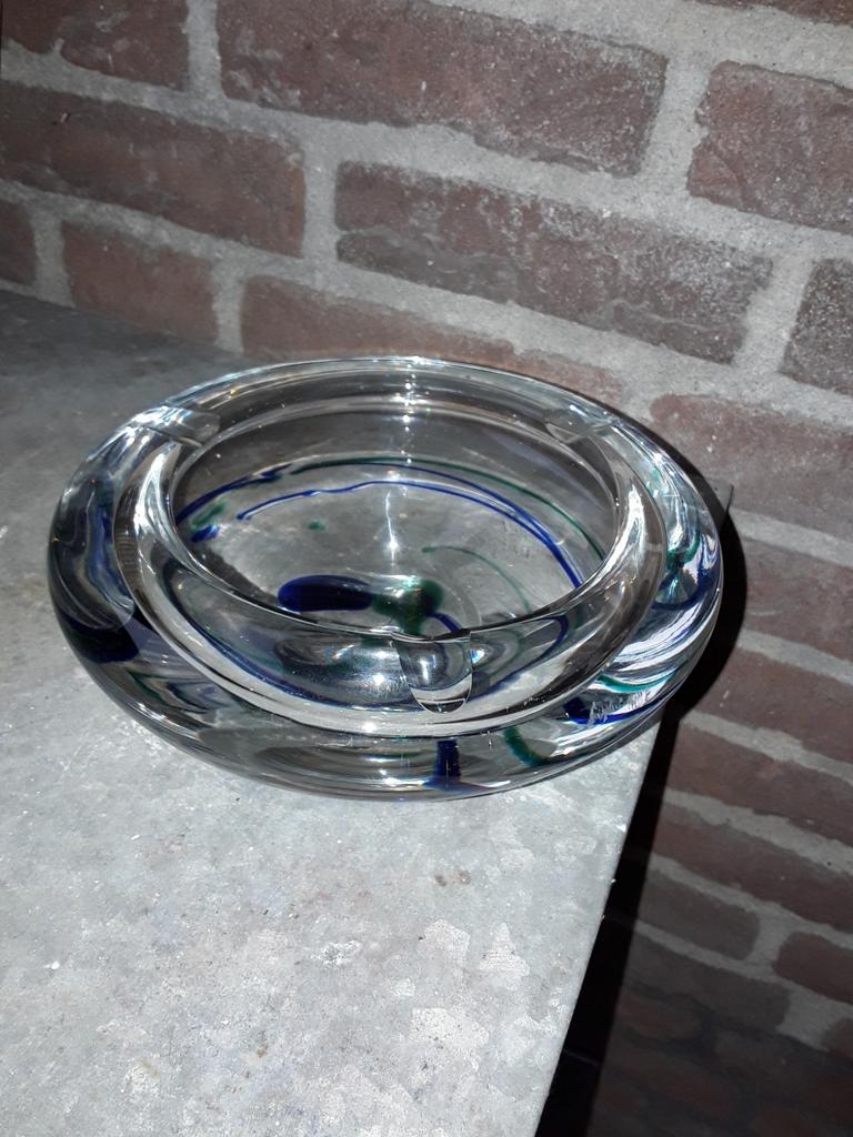 Glazen asbak Max Verboeket Kristalunie Maastricht, Ophalen of Verzenden, Zo goed als nieuw, Asbak