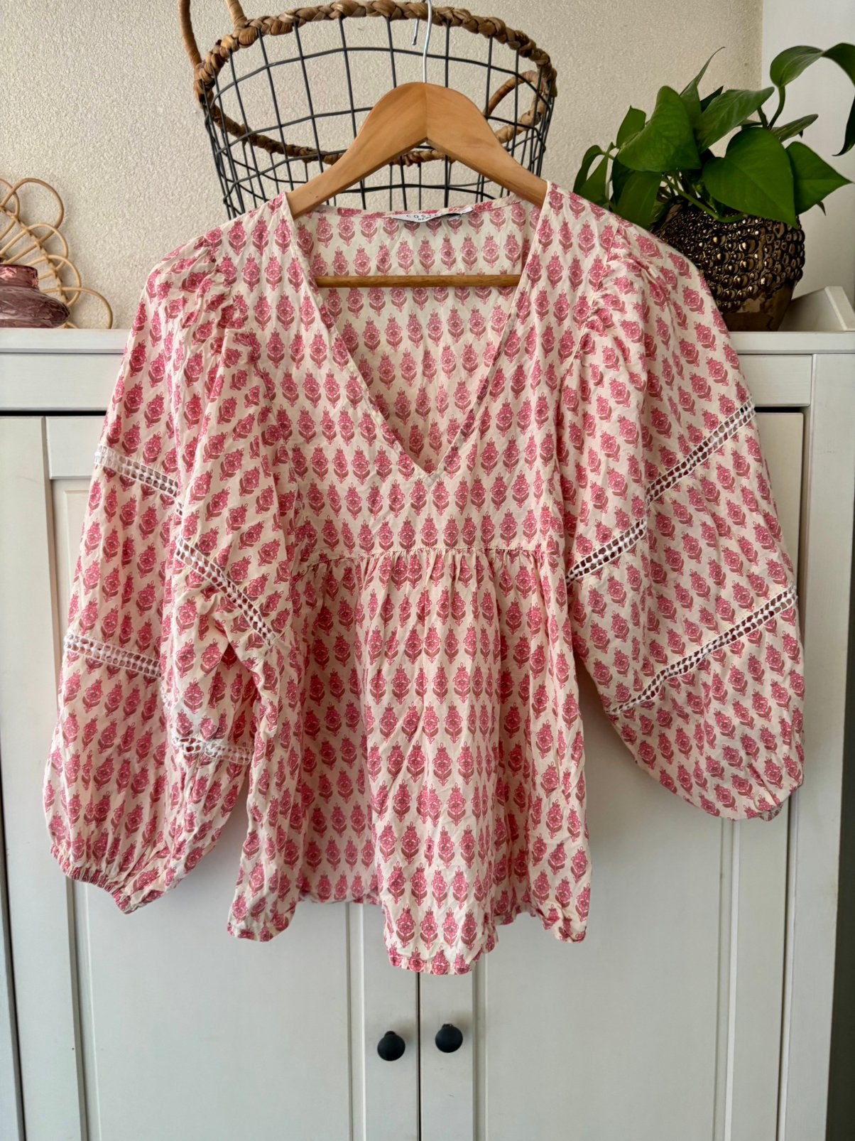 Costes katoenen blouse maat M, Ophalen of Verzenden, Zo goed als nieuw, Maat 38/40 (M), Roze