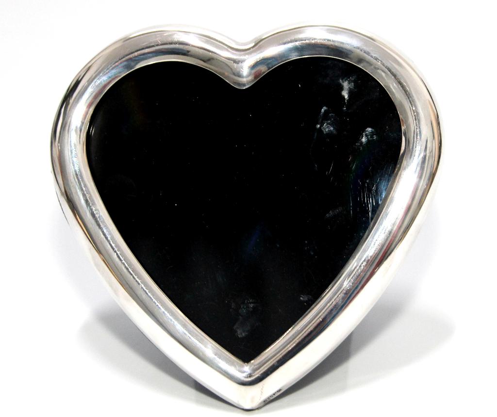 Schitterend Groot Hart Sterling Zilver Fotolijst 13.5 x 13, Antiek en Kunst, Ophalen of Verzenden, Zilver