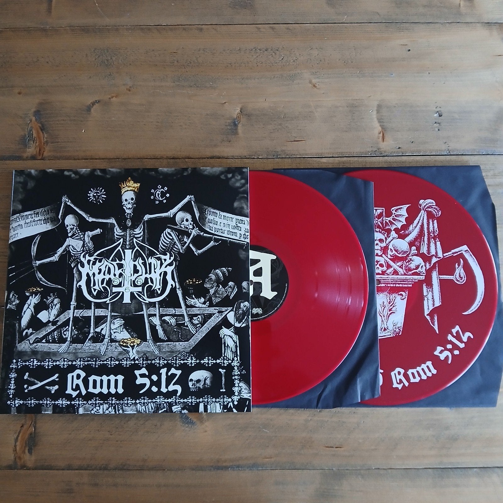 🔴 Marduk ☆ Rom 5:12 • 2-LP (Rood vinyl, ge-etst), Beschermende buitenhoes, Ophalen of Verzenden, Zo goed als nieuw, Dubbel-LP