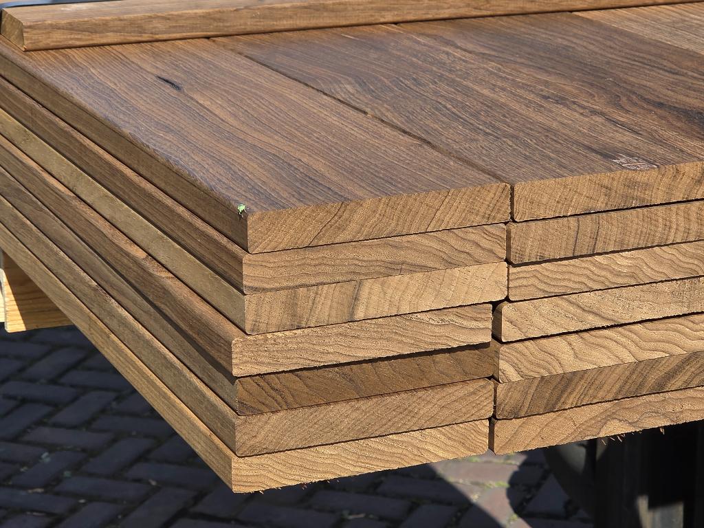 Geschaafde hardhouten planken 20x140 mm – nr: HP154, Tuin en Terras, Palen, Balken en Planken, Ophalen, Planken, Nieuw, Hardhout