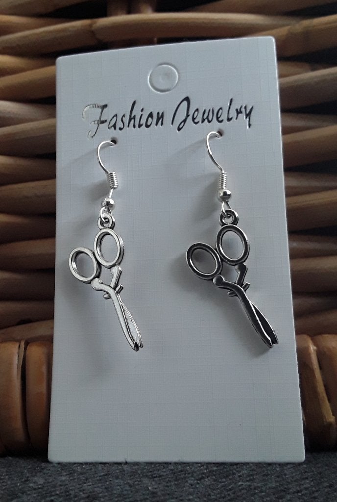 Oorbellen schaar - handwerken - kapster - kapper, Overige materialen, Hangers, Nieuw, Ophalen of Verzenden