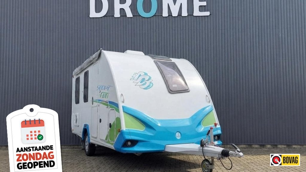 Knaus Sport en Fun 480 QL MOVER, HERZOG LUIFEL, Caravans en Kamperen, Dwarsbed, Bedrijf, Tot en met 3, Luifel