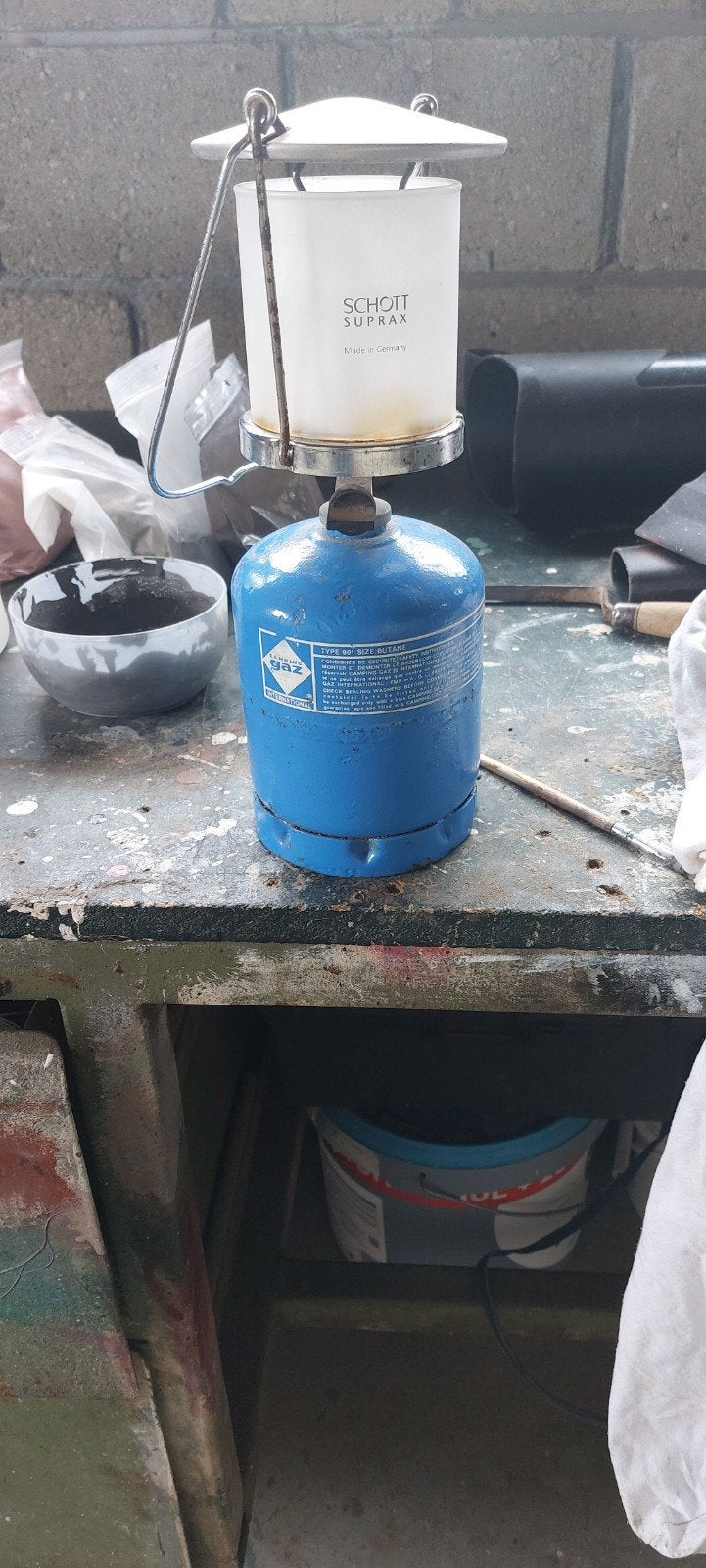 Vintage Camping Gaslamp - Perfect voor sfeervolle avonden, Caravans en Kamperen, Ophalen, Gebruikt