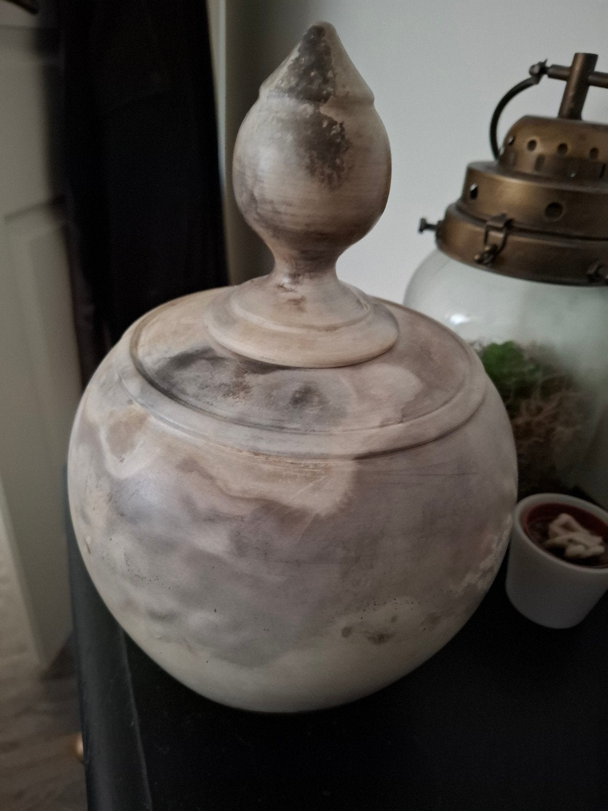 Unieke urn met deksel, Ophalen of Verzenden