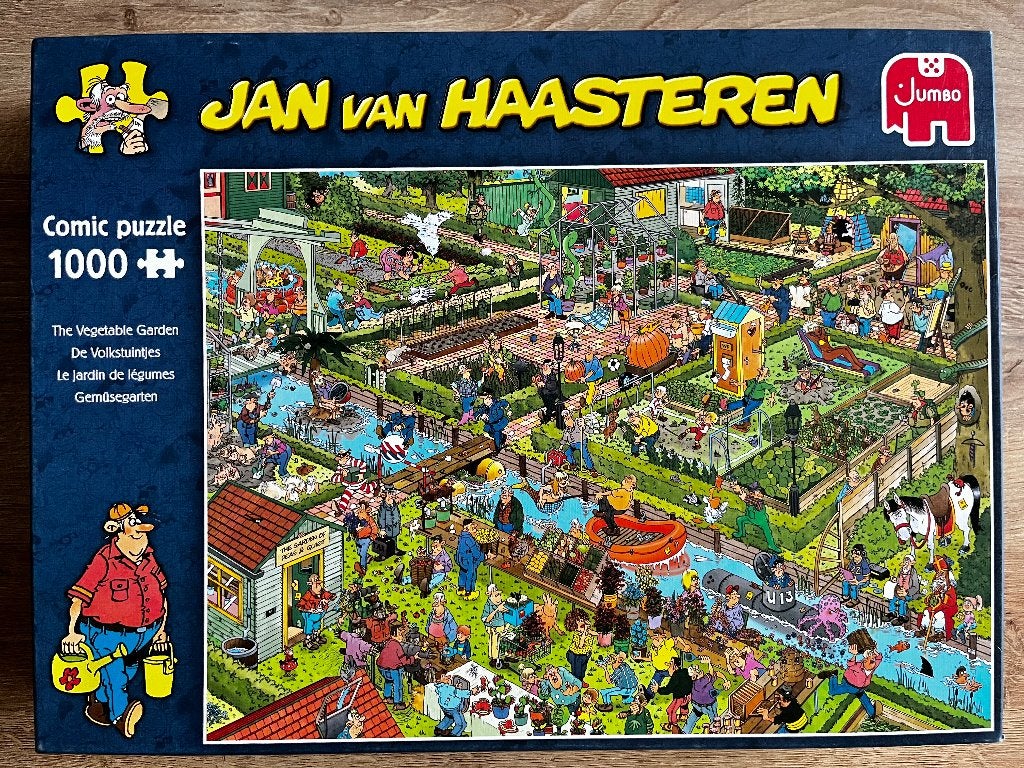 J v Haasteren   Volkstuintjes. 1000st €7,50, Hobby en Vrije tijd, Ophalen, 500 t/m 1500 stukjes, Gebruikt, Legpuzzel
