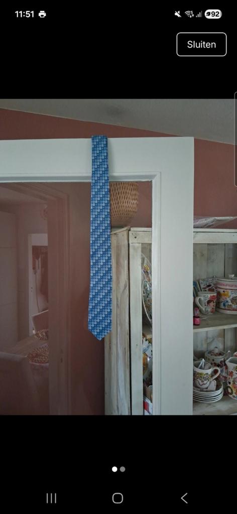 Nette blauwe stropdas met patroon, Kleding | Heren, Stropdassen, Zo goed als nieuw, Met patroon, Blauw, Ophalen of Verzenden