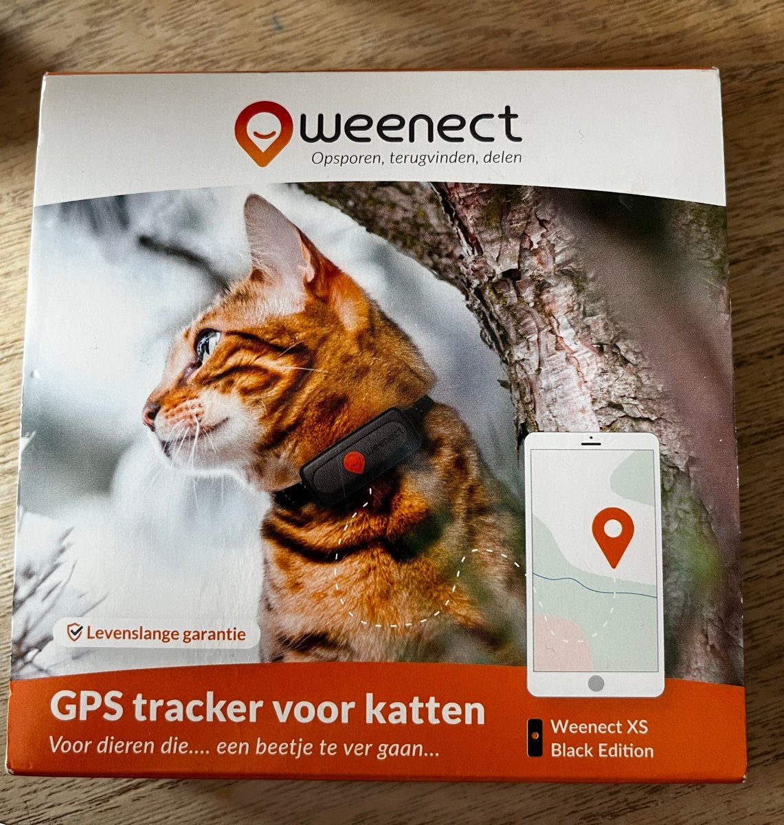 GPS tracker voor katten - Weenect XS (Zwarte editie) NIEUW, Ophalen of Verzenden, Nieuw