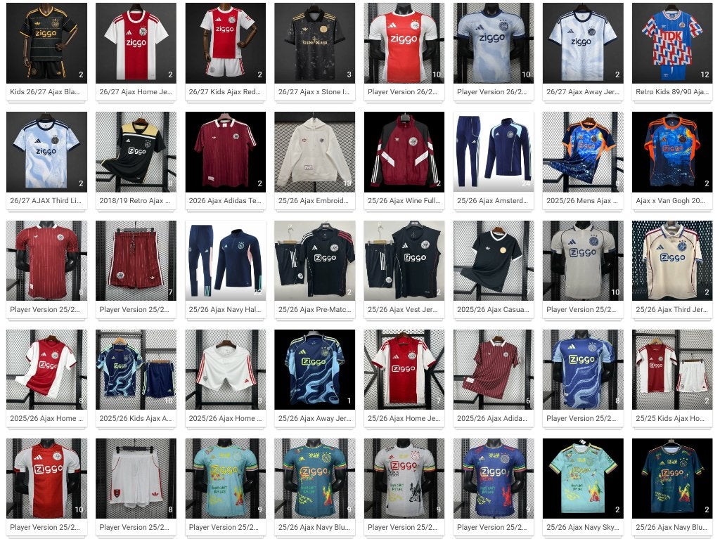 alle ajax shirt/broekjes, Ophalen of Verzenden, Nieuw, Shirt