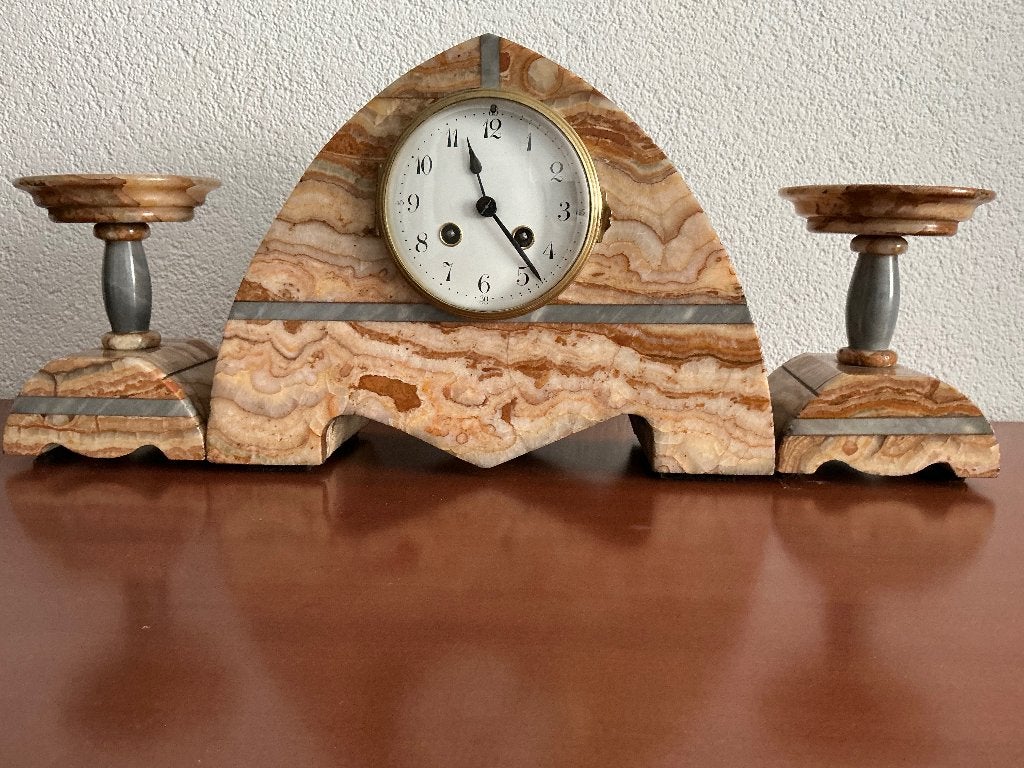 Antieke marmeren klok, Antiek en Kunst, Ophalen