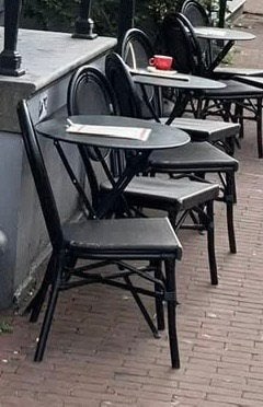 7 Terras stoelen, Ophalen, Gebruikt, Kunststof