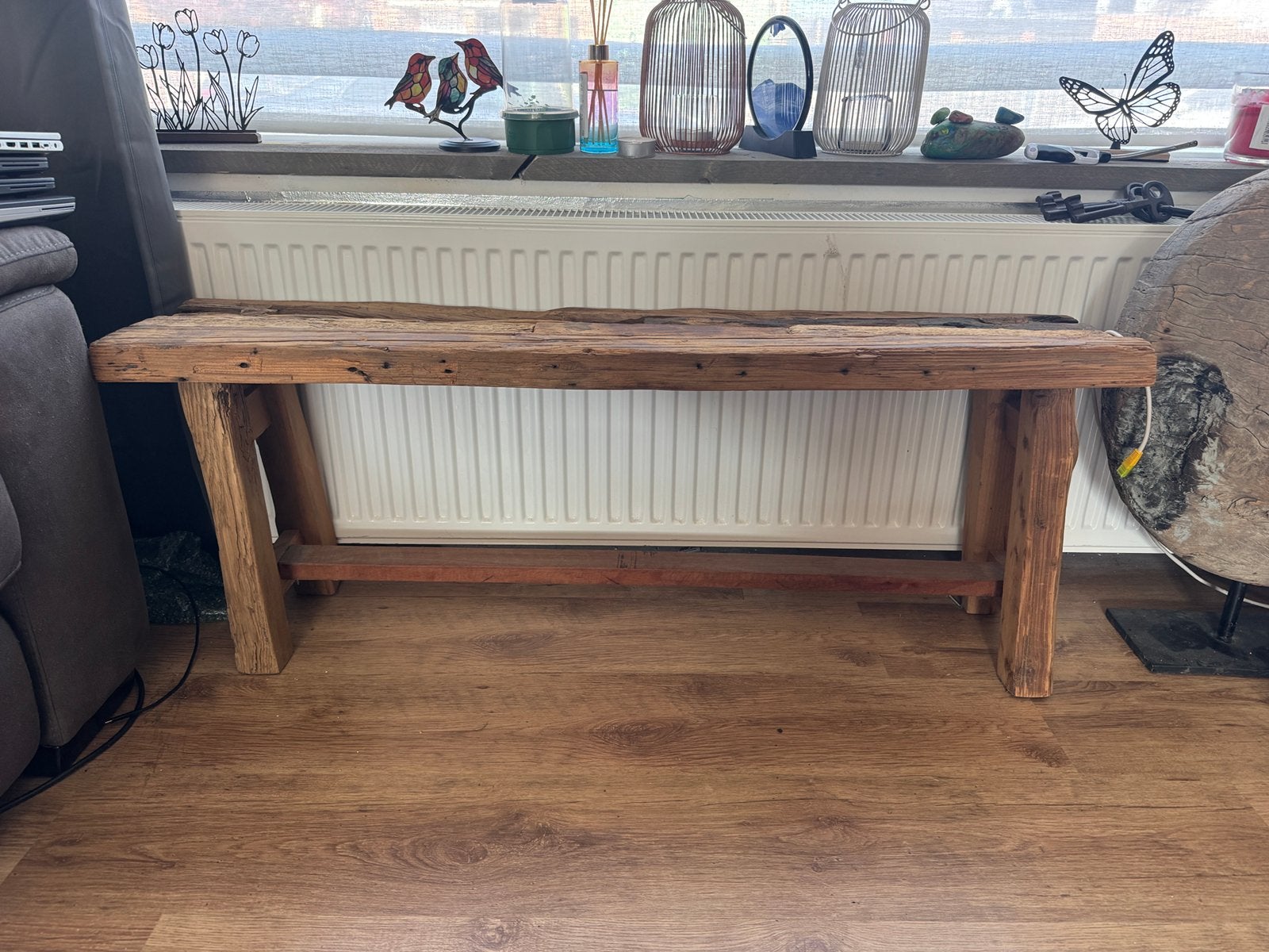 Oud hout tafel, Huis en Inrichting, Ophalen, 100 tot 150 cm, Overige houtsoorten, Landelijk