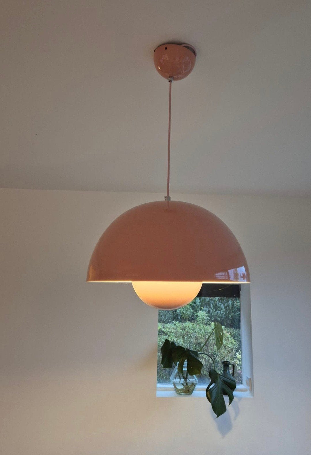 2x Replica Flowerpot VP1 hanglamp - zalmroze, Huis en Inrichting, Lampen | Hanglampen, Ophalen, E27 (groot), Zo goed als nieuw