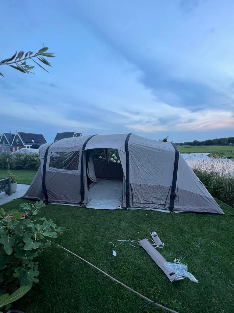 Quechua Polykatoen Air Seconds 6.3 XL Opblaasbare Tent, Caravans en Kamperen, Ophalen, Gebruikt, Tot en met 6