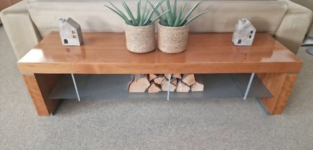 ** sidetable kersenhout 75 euro **, Huis en Inrichting, Tafels | Sidetables, Gebruikt, 150 tot 200 cm, Ophalen, Kersenhout