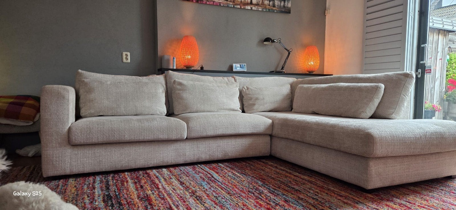Hoekbank Chelsea rechts - Poppy - beige, Ophalen, 250 tot 300 cm, Gebruikt, Hoekbank