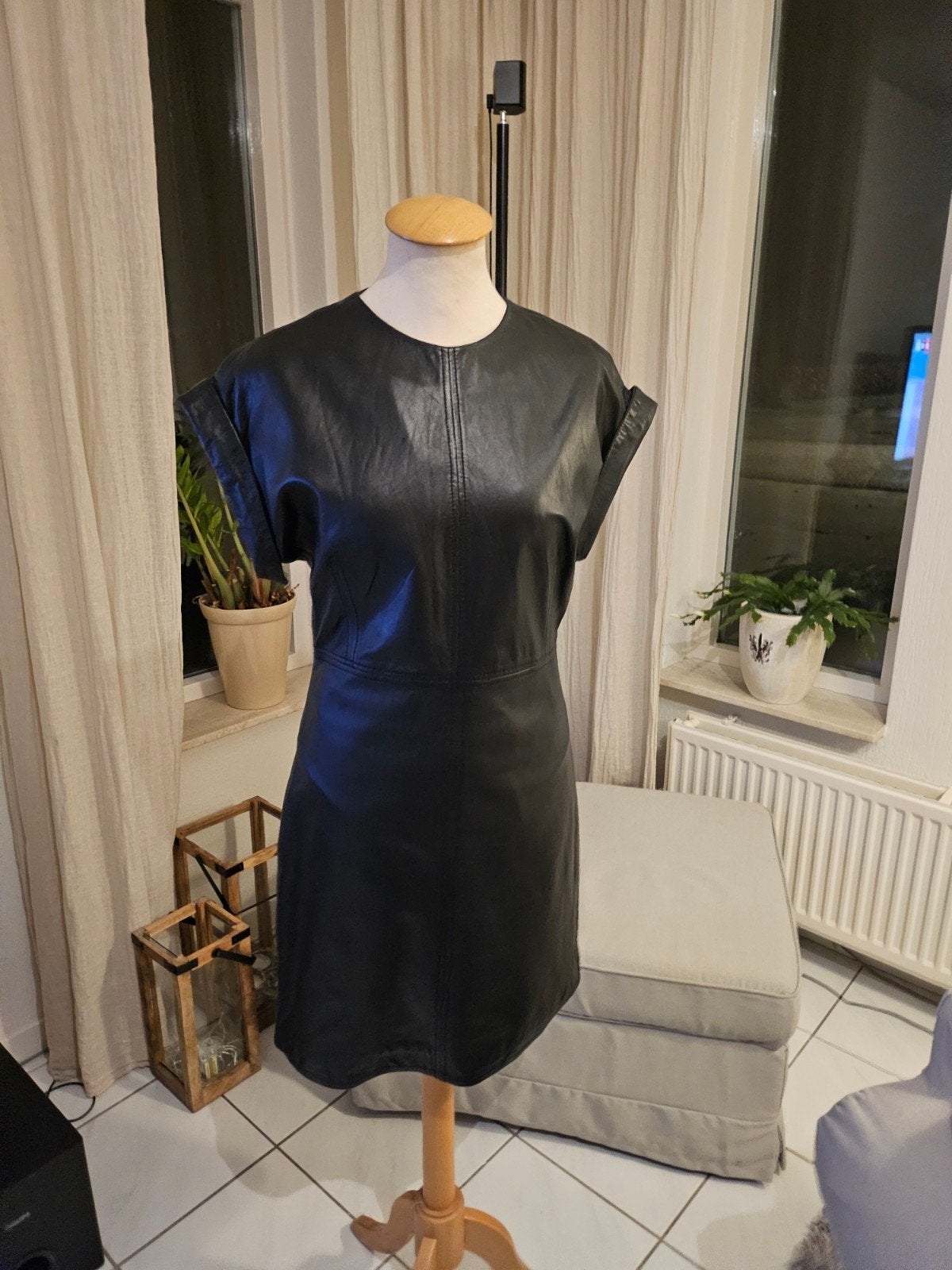Ibana Leren Jurk, Zwart, Nieuw, Ophalen of Verzenden, Maat 34 (XS) of kleiner