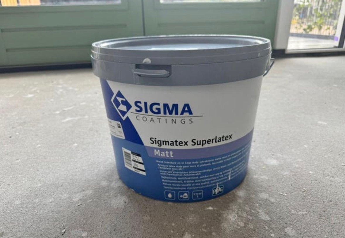 Sigma Sigmatex Superlatex Matt - 10L Kleur: Snowdrift Nieuw, Ophalen, Nieuw, Wit
