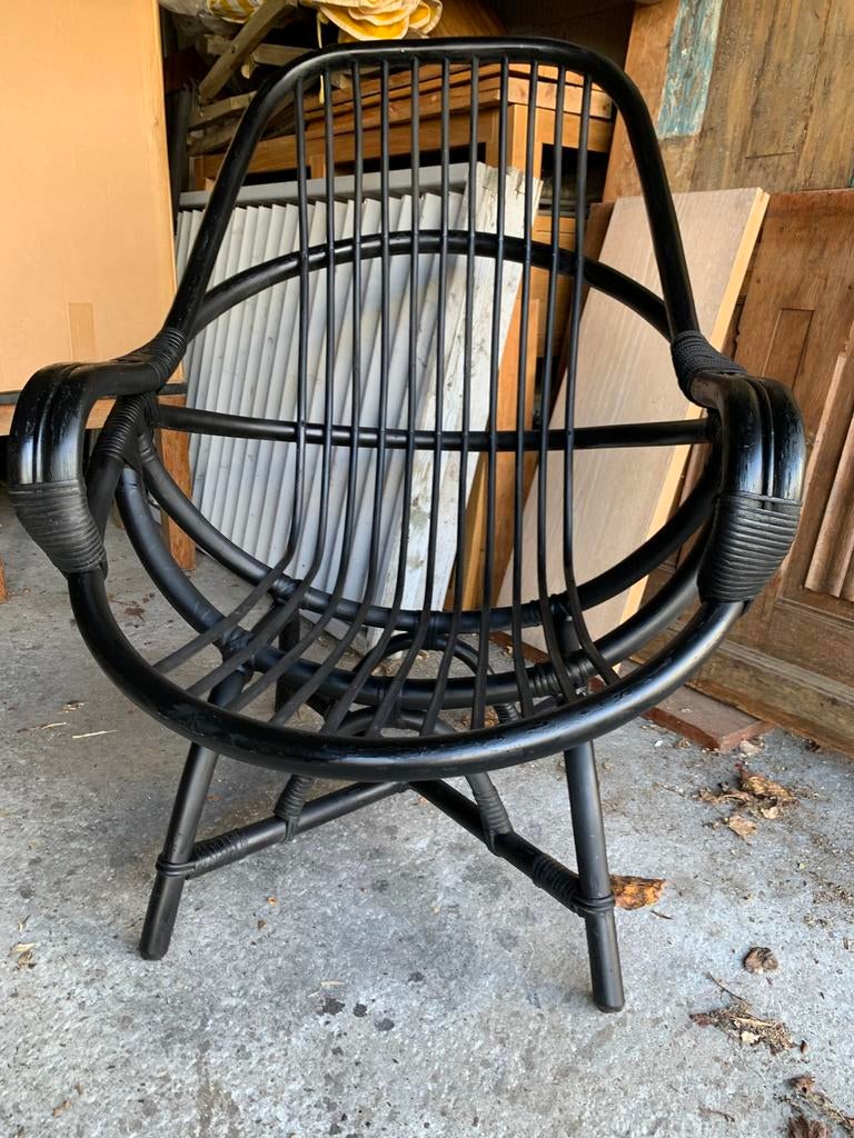 Baboo loungestoel, Tuin en Terras, Tuinstoelen, Ophalen, Zo goed als nieuw, Rotan