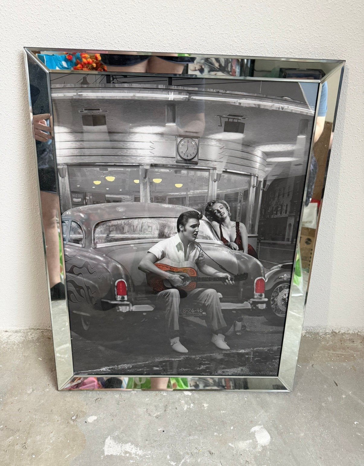 Mooi elvis schilderij in spiegel lijst 60x90, Ophalen of Verzenden, Zo goed als nieuw, Schilderij