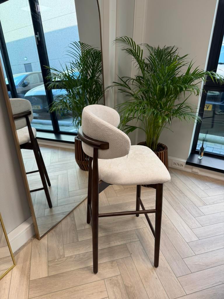 Barkruk Japandi Houten Krukken Stoelen Walnoot OUTLET‼️, 5 krukken of meer, Met voetsteun, 60 tot 90 cm, Ophalen of Verzenden