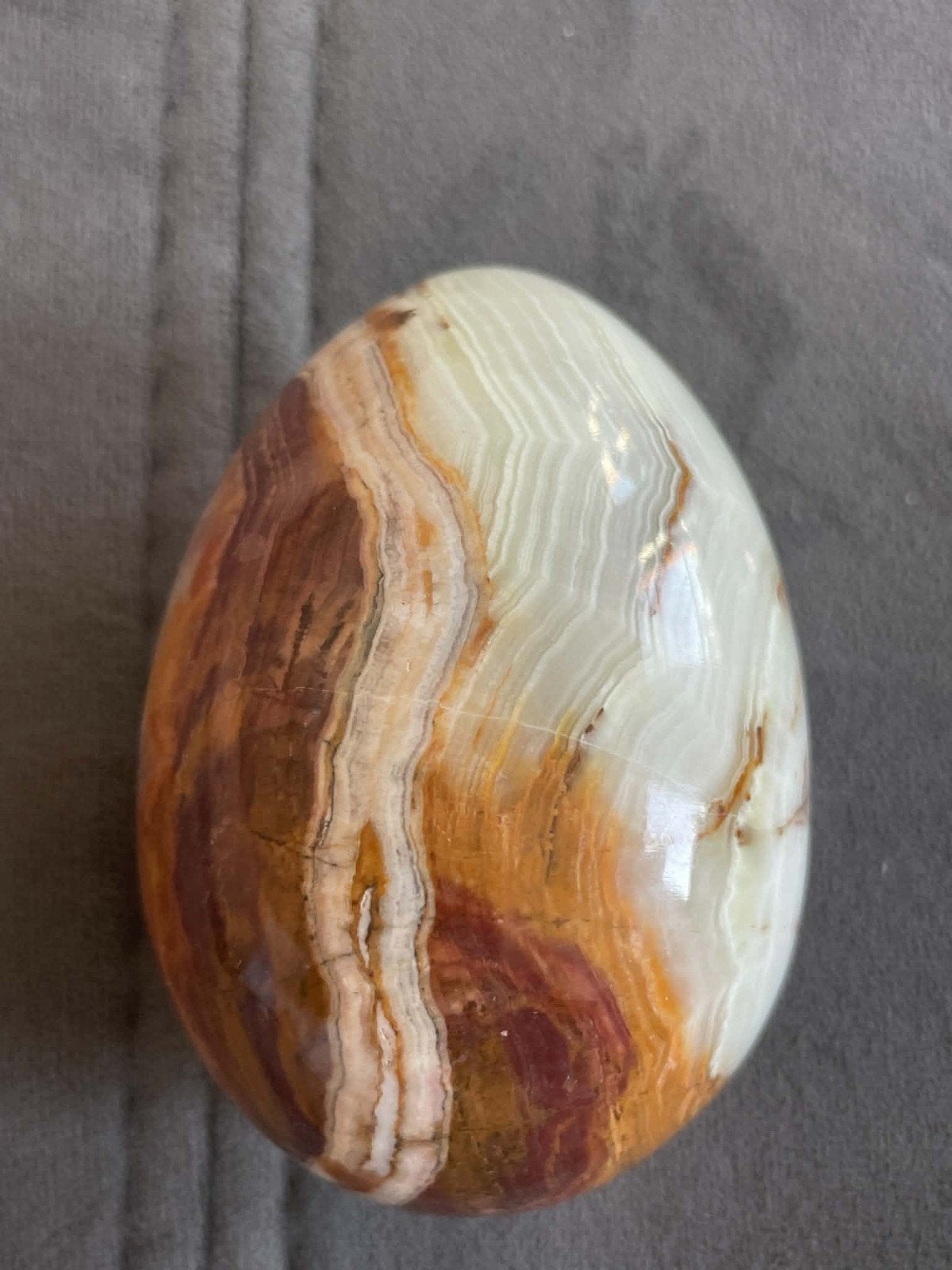 Decoratief Onyx Ei - Handgepolijst Mineraal, Ophalen of Verzenden, Mineraal
