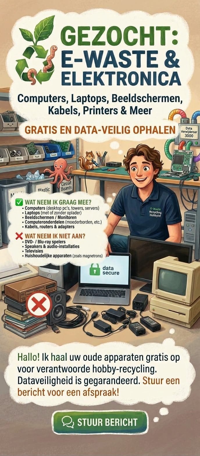 Gratis ophalen: Oude computers, laptops & computeronderdelen, Computers en Software, Ophalen, Onbekend