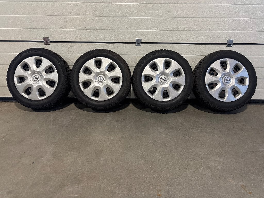 15" bridgestone winterbanden st. 4 x 100 div. opel.., Auto-onderdelen, Ophalen, Gebruikt, 15 inch, Banden en Velgen