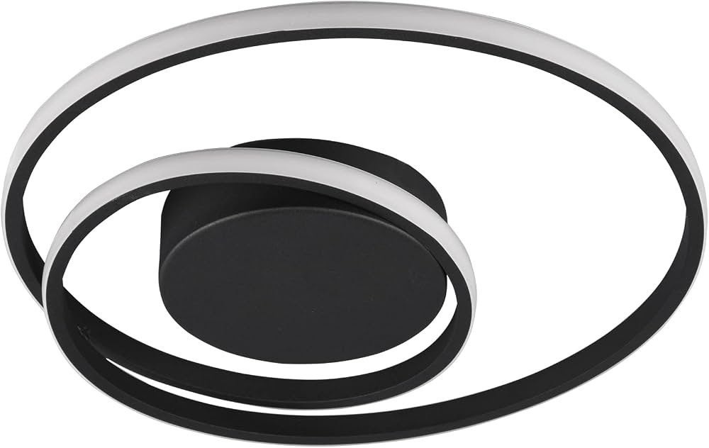 Reality Zibal 39cm LED, Kunststof, Zwart, Design, LED