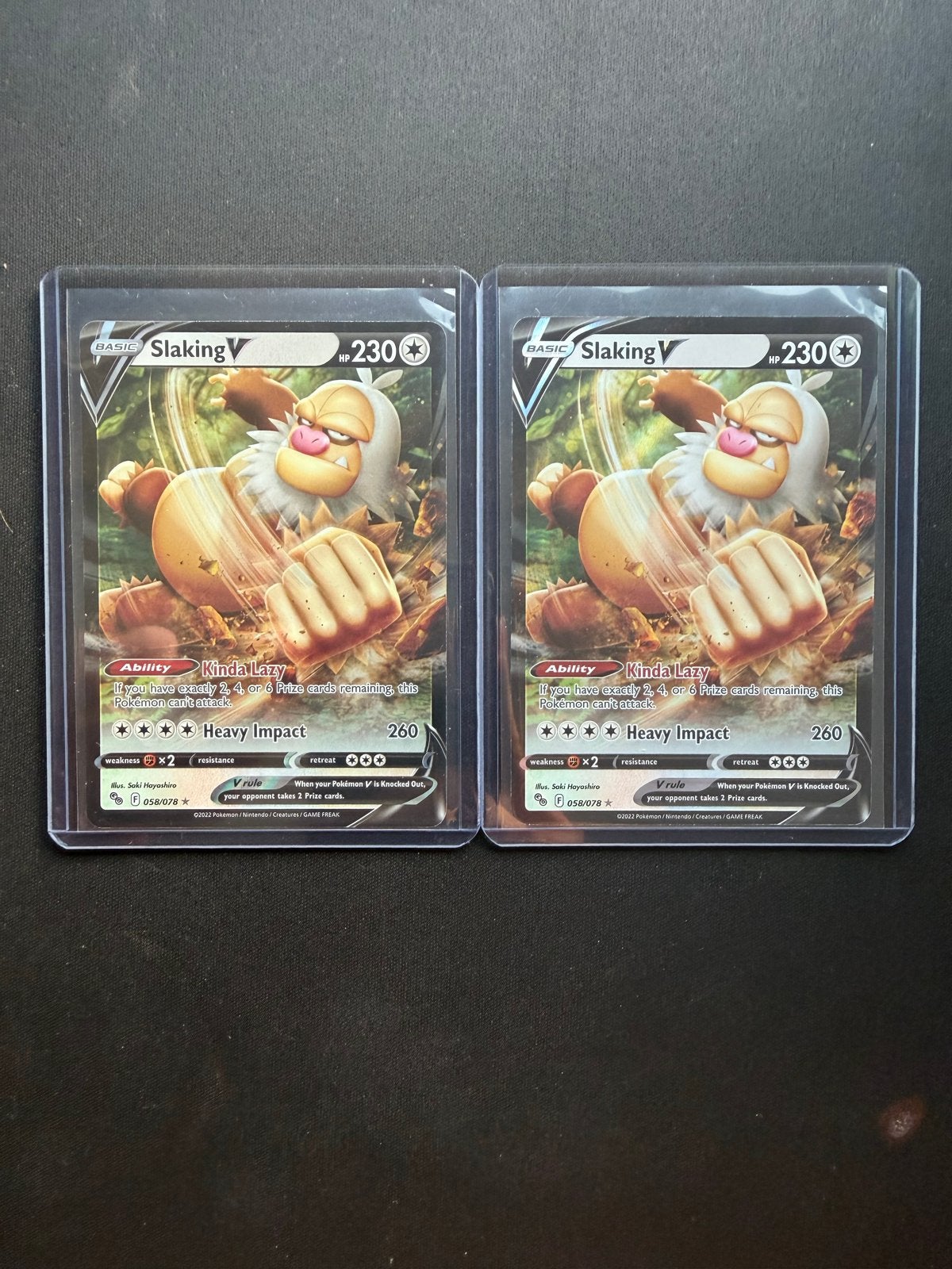 Slaking V 058/078, Ophalen of Verzenden, Zo goed als nieuw, Meerdere kaarten, Foil