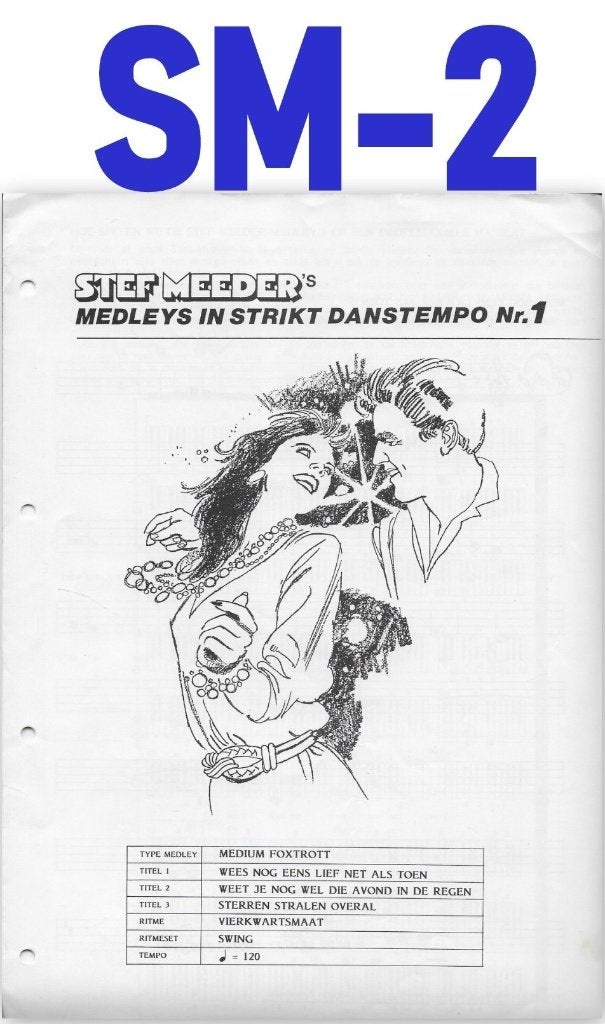 Bo8 bladmuziek SM2 --stef meeder medleys danstempo nr 1, Muziek en Instrumenten, Ophalen of Verzenden, Zo goed als nieuw, Artiest of Componist