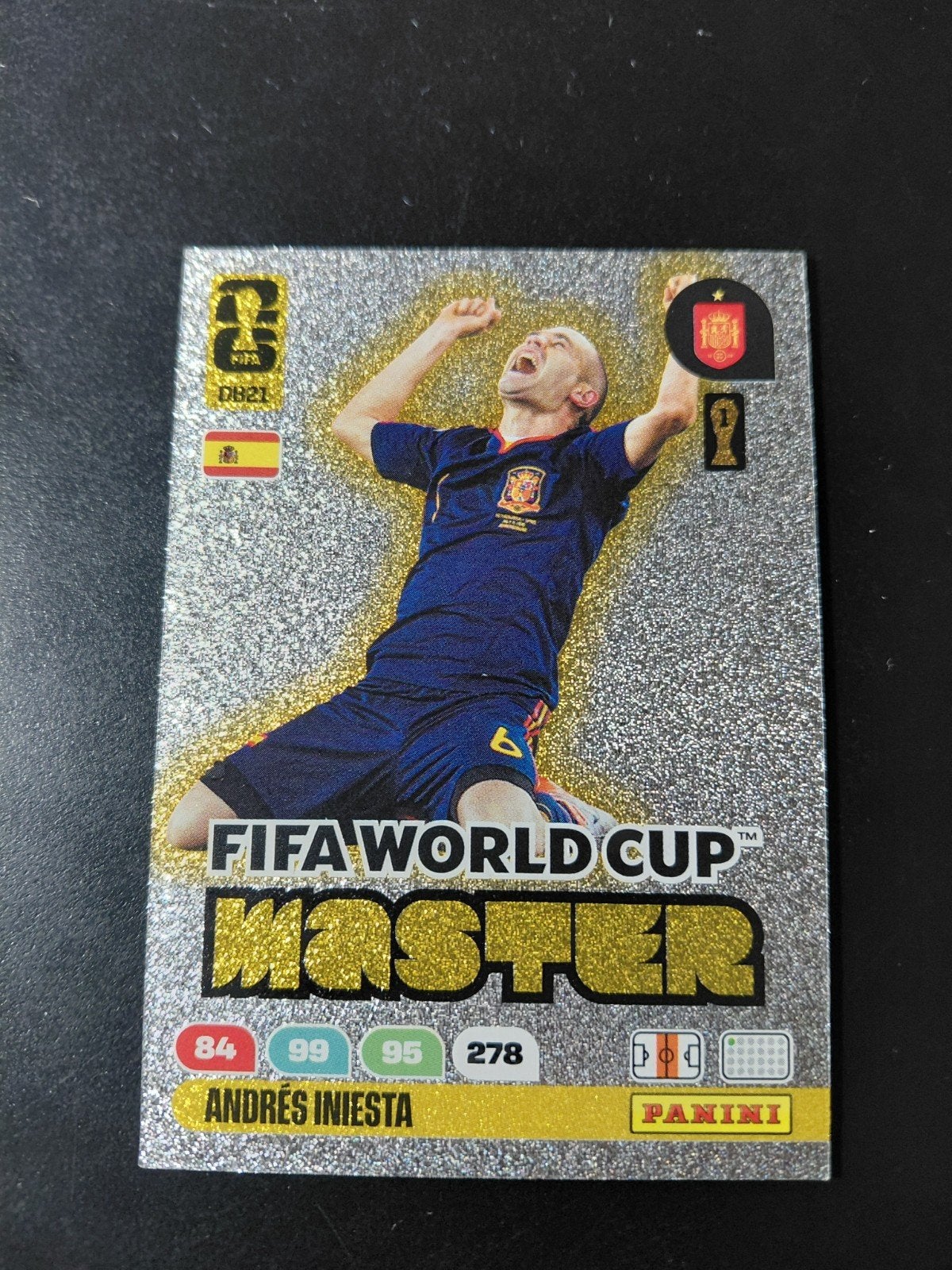 andres iniesta (spanje) fifa world cup master panini, Ophalen of Verzenden, Nieuw, Buitenlandse clubs, Poster, Plaatje of Sticker