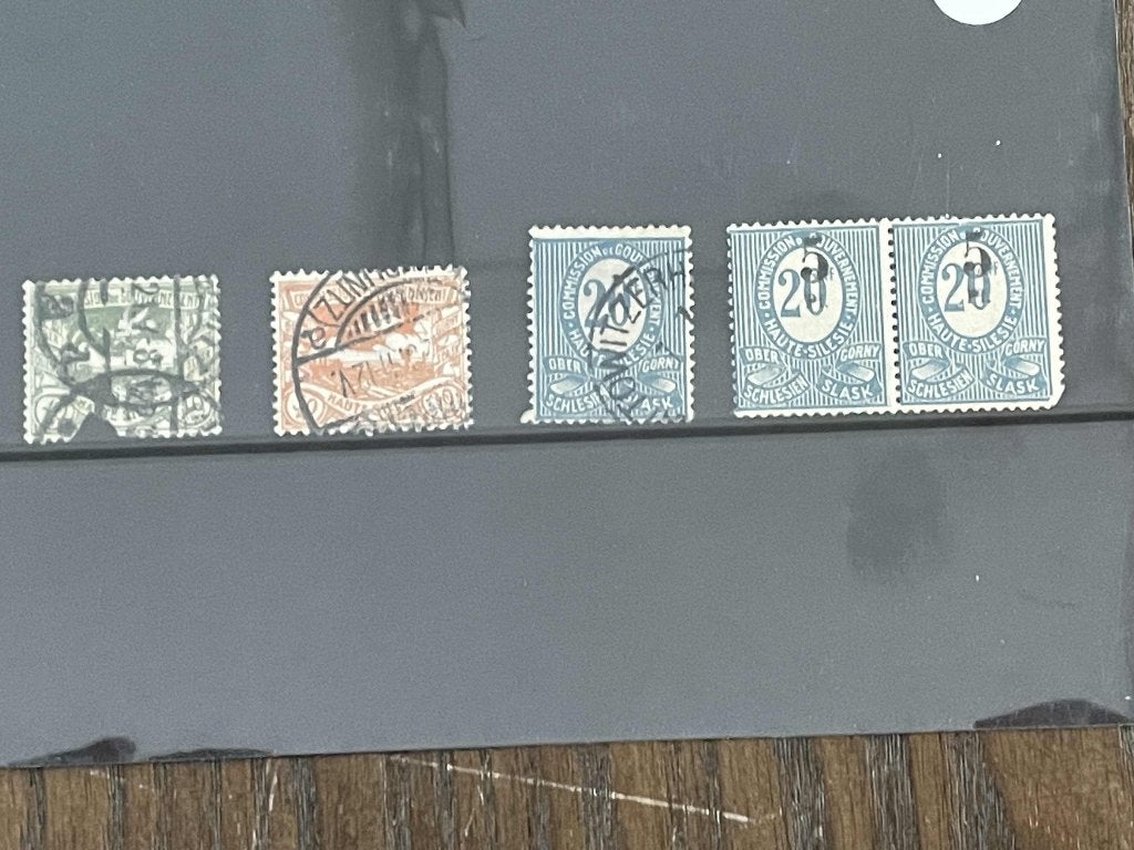 oude postzegels Duitsland ober schlesien kaart 4, Verzenden